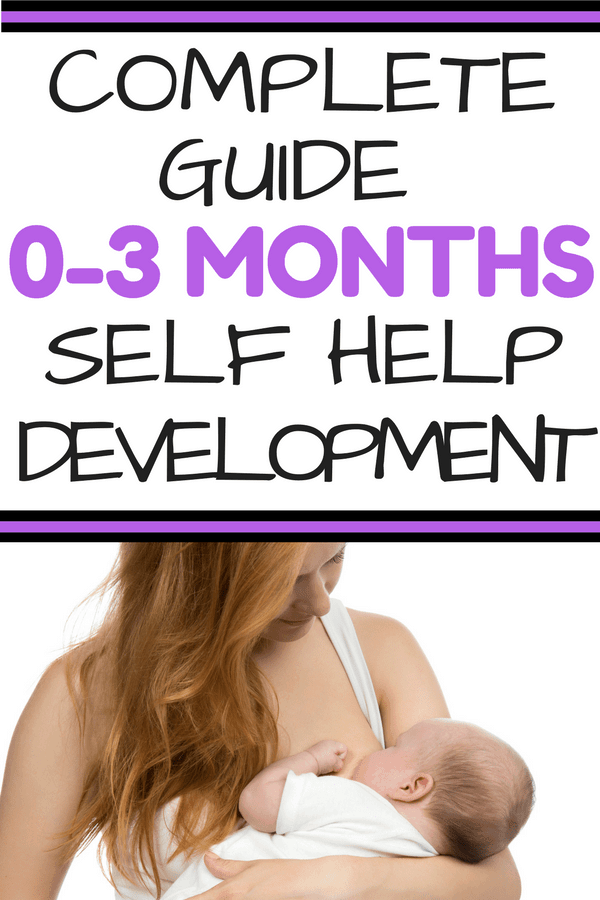 0-3 Month Baby Milestones for Self Help Skills: Do you know what self help skills to expect from birth to three months? Learn about what these milestones look like and simple ways to encourage your infant's development. Ideas on easy activities to do with your newborn. Make sure to grab your free baby milestone checklist!