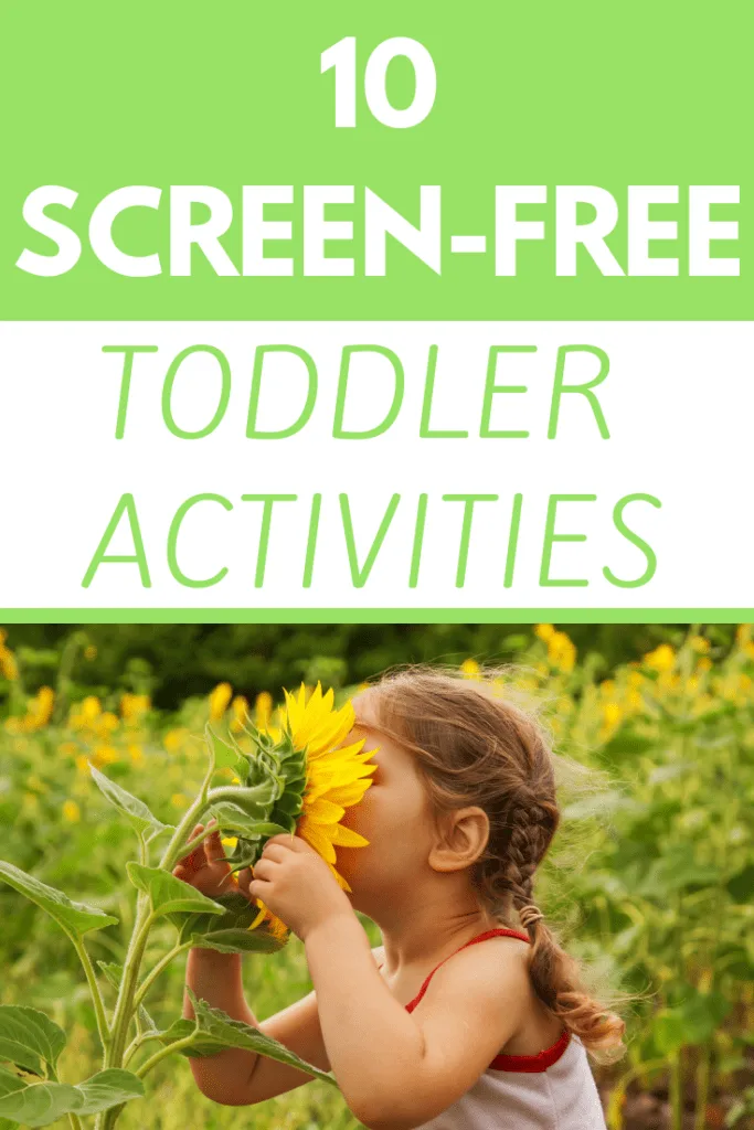 Are you looking for screen free toddler activities? Screen free parenting is not always easy. Try these learning activities that will keep your toddler busy without watching tv.