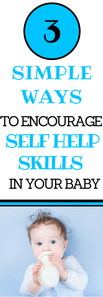 Do you know what self help skills look like in babies from 3 to 6 months? This post explains what these skills look like in babies and gives you simple ways to encourage them.