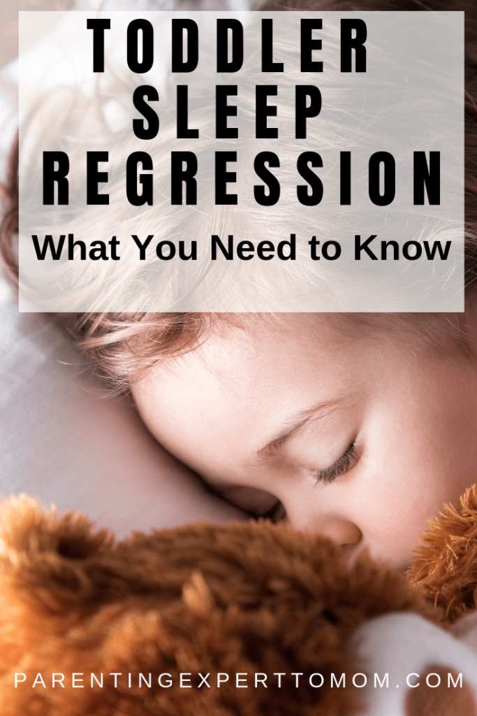 Toddler Sleep Regression: Is your toddler not sleeping through the night? Does he have sudden night waking? Learn what causes the 2 year old sleep regression and what you can do to ease into it. Printable bedtime routine chart included!