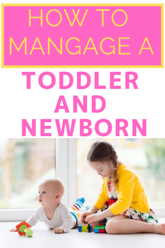 How to Manage a Toddler and a Newborn: Learn parenting tips and tricks when you have a new baby in your home. Simple toddler activities to keep them entertained and simple ways to help your toddler connect to your newborn. Bedtime routine tips.