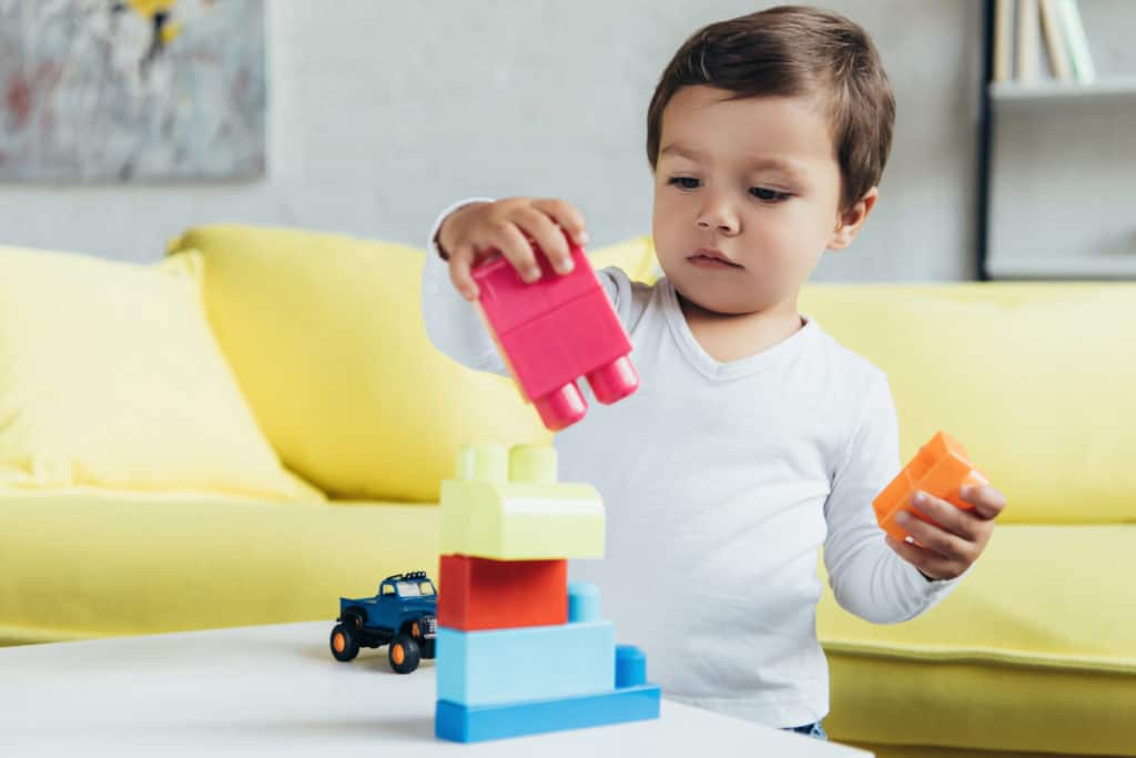 Toddler block play