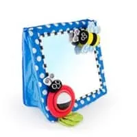 Sassy Tummy Time Floor Mirror  |  Developmental Baby Toy  | Newborn Essential for Tummy Time  |  Great Shower Gift