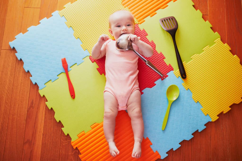 Baby crawl mat to protect flooring
