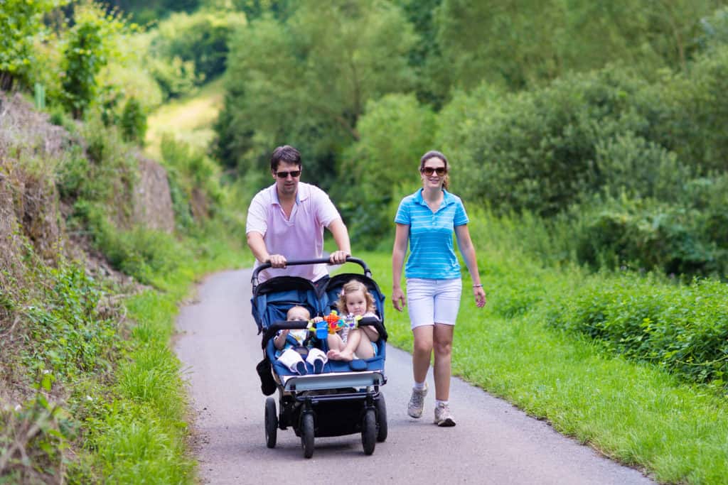 Fun activities for babies and parents outside.