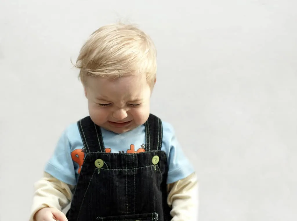 Toddler having a temper tantrum