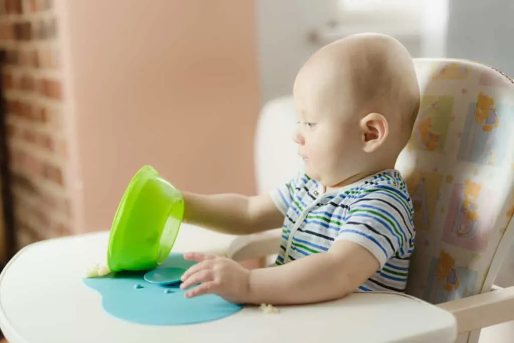 Toddler throwing food off high chair