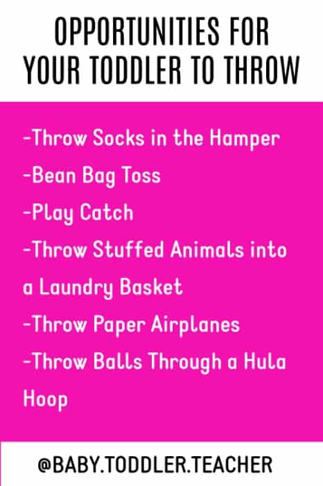 opportunities for your toddler to throw