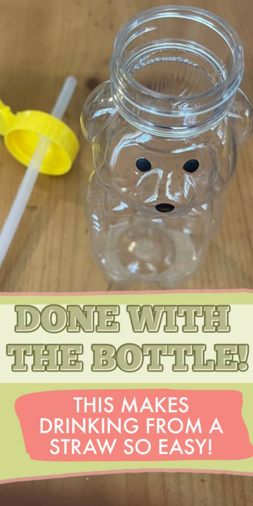 Done with the bottle? This makes drinking from a straw so easy!