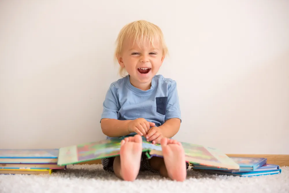 toddler reading book