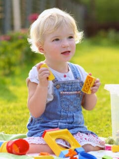 toddler playing outside